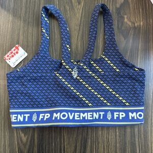 FP Movement by Free People Patterned Blue Sports Bra